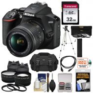 Nikon D3500 Digital SLR Camera & 18-55mm VR DX AF-P Lens with 32GB Card + Case + Tripod + 2 Lens Kit