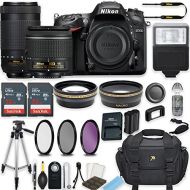 Nikon D7200 24.2 MP DSLR Camera (Black) w/AF-P DX NIKKOR 18-55mm f/3.5-5.6G VR Lens & AF-P DX NIKKOR 70-300mm f/4.5-6.3G ED Lens Bundle includes 64GB Memory + Filters + Deluxe Bag