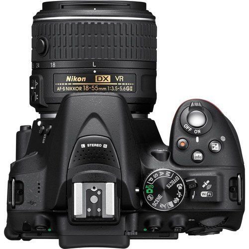  Nikon D5300 24.2 MP DSLR Camera + AF-P DX 18-55mm & 70-300mm NIKKOR Zoom Lens Kit + 64GB Memory Bundle + Photo Bag + Wide Angle Lens + 2X Telephoto Lens + Flash + Remote +Tripod+Fi