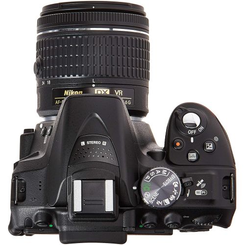  Nikon D5300 24.2 MP DSLR Camera + AF-P DX 18-55mm & 70-300mm NIKKOR Zoom Lens Kit + 64GB Memory Bundle + Photo Bag + Wide Angle Lens + 2X Telephoto Lens + Flash + Remote +Tripod+Fi
