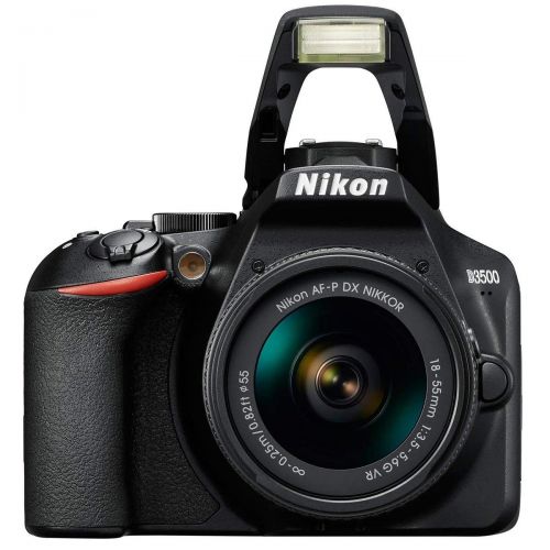  Nikon D3500 24MP DSLR Camera with AF-P DX NIKKOR 18-55mm f3.5-5.6G VR Lens, Black - Bundle with Camera Case, 16GB SDHC Card, Card Reader