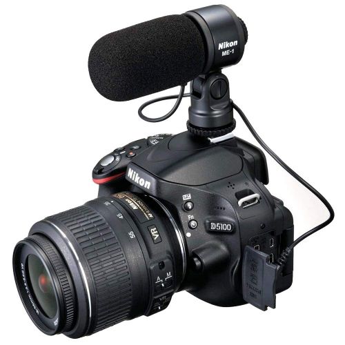  Nikon ME-1 Stereo Microphone (27045) with Sandisk Ultra SDHC 32GB UHS Class 10 Memory Card