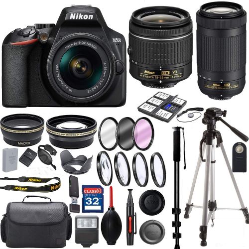  Nikon (GP) Nikon D3500 DSLR Camera wAF-P DX NIKKOR 70-300mm f4.5-6.3G ED Lens AF-P DX NIKKOR 18-55mm f3.5-5.6G VR Lens Professional Accessory Package