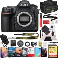 Nikon D850 45.7MP Full-Frame FX-Format Digital SLR Camera Body Bundle with 128GB Memory Card, Photo and Video Professional Editing Suite, Camera Bag, Cleaning Kit, 2X Rechargeable