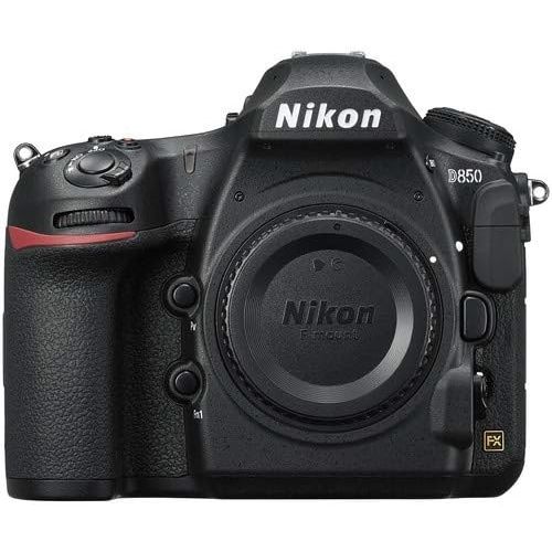  Nikon Intl. D850 DSLR Camera Body Only Bundle + Premium Accessory Bundle Including 64GB Memory, TTL Auto Multi Mode Flash, PhotoVideo Software Package, Shoulder Bag & More