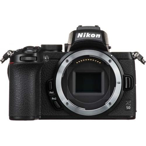  Nikon Intl. Nikon Z50 Mirrorless Digital Camera (Body Only) with Nikon FTZ Mount Adapter Bundle + Premium Accessory Bundle Including 64GB Memory, Photo/Video Software Package, Shoulder Bag & M