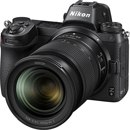  Nikon Intl. Nikon Z6 Mirrorless Digital Camera with 24-70mm Lens (1598) Bundle + Prime Accessory Kit Including 64GB XQD Memory, Shotgun Microphone, Camera Case, Hand Grip & More