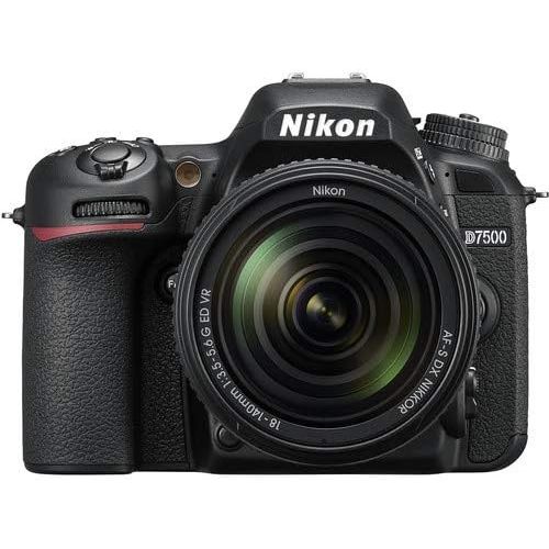  Nikon Intl. D7500 DSLR Camera with 18-140mm (1582) and 70-300mm Lens Bundle + Prime Accessory Kit Including 128GB Memory, Light, Camera Case, Hand Grip and More