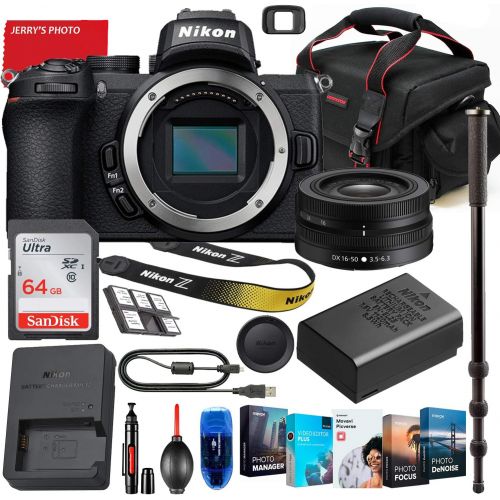  Nikon Intl. Nikon Z50 Mirrorless Digital Camera with Nikon Z DX 16-50mm Lens Bundle + Premium Accessory Bundle Including 64GB Memory, Photo/Video Software Package, Shoulder Bag & More