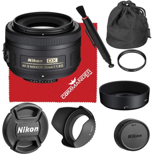  Nikon intl Nikon AF-S DX NIKKOR 35mm f/1.8G Lens Accessory Bundle Kit
