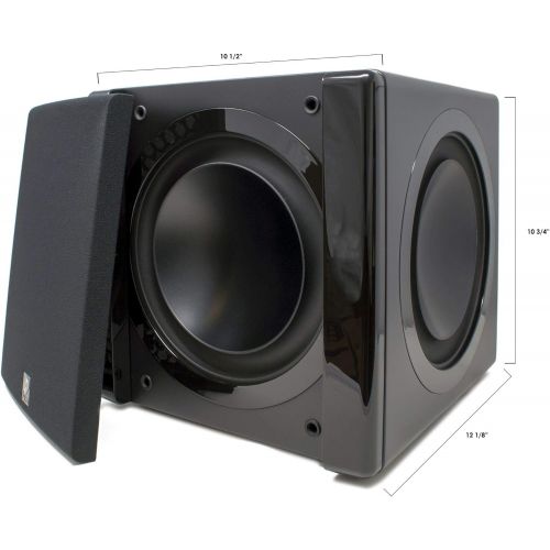  Niles SW8 Powered 1200 Watt Home Subwoofer with Wireless, High-Fidelity Audio Transmitter & Receiver Kit