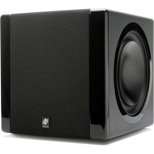  Niles SW8 Powered 1200 Watt Home Subwoofer with Wireless, High-Fidelity Audio Transmitter & Receiver Kit