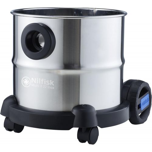  Nilfisk 18451551 Multi II 22 INOX Nass-/Trockensauger, 1200 W, 230 V, Blau, Edelstahl