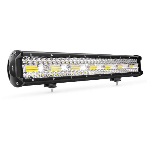  Nilight 18024C-A 20Inch 420w Triple Row Flood Spot Combo 42000LM Bar Driving Boat Led Off Road Lights for Trucks,2 Years Warranty