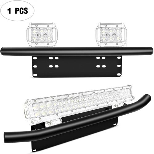  Nilight Led Light Bar Mounting Bracket Front License Plate Frame Bracket License Plate Mounting Bracket Holder for Off-Road Lights LED Work Lamps Lighting Bars,2 Years Warranty