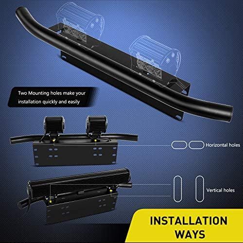  Nilight Led Light Bar Mounting Bracket Front License Plate Frame Bracket License Plate Mounting Bracket Holder for Off-Road Lights LED Work Lamps Lighting Bars,2 Years Warranty