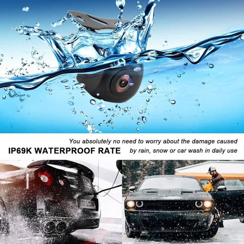  [아마존베스트]Car Backup Camera, Niloghap Pure Copper Cable Universal IP69K Waterproof 720P High Definition Star Light Night Vision Rear View Parking Vehicle Camera for Pickup Trucks SUVs RVs Va