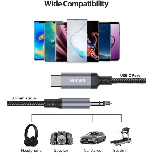  [아마존베스트]NIMASO USB C Jack Aux Cable Car Mobile Phone USB C to 3.5 mm Jack Cable for Huawei P30 Pro/P40 Pro/P20/Mate 30/Mate 20, Samsung Galaxy Note10/S20, Xiaomi, Headphones, Home/Car Ster