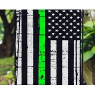 Nine89graphics Thin Green Line Garden Flag