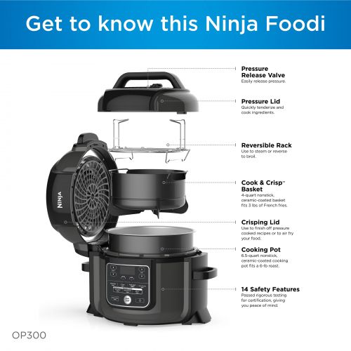 닌자 Ninja Foodi TenderCrisp Pressure Cooker, OP300