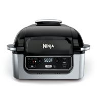[아마존베스트]Ninja Foodi 4-in-1 Indoor Grill with 4-Quart Air Fryer with Roast, Bake, and Cyclonic Grilling Technology, AG300