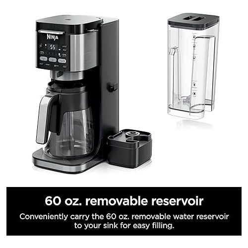 닌자 Ninja CFP101 DualBrew Hot & Iced Coffee Maker, Single-Serve, compatible with K-Cups & 12-Cup Drip Coffee Maker, Black