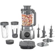 Ninja Blender and Food Processor Combo, Foodi Power Blenders For Kitchen and Personal Size,Smoothie Maker, 6 Functions for Bowls, Spreads, Dough, Shakes, 72-oz. Glass Pitcher &To-Go Cups, Silver SS351