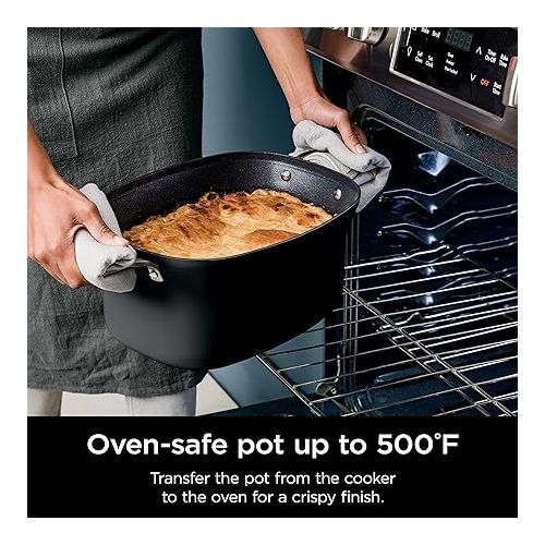 닌자 Ninja MC1010 Foodi PossibleCooker PLUS - Sous Vide & Proof 6-in-1 Multi-Cooker, with 8.5 Quarts, Slow Cooker, Dutch Oven & More, Glass Lid & Integrated Spoon, Nonstick, Oven Safe Pot to 500°F, Black