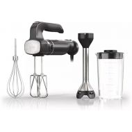 Ninja CI101 Foodi Power Mixer System, 750-Peak-Watt Hand Blender and Hand Mixer Combo with Whisk and Beaters, 3-Cup Blending Vessel, Black