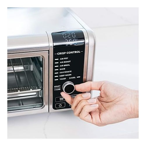 닌자 Ninja Foodi SP101/FT102CO Digital Fry, Convection Oven, Toaster, Air Fryer, Flip-Away for Storage, with XL Capacity, and a Stainless Steel Finish (Renewed)