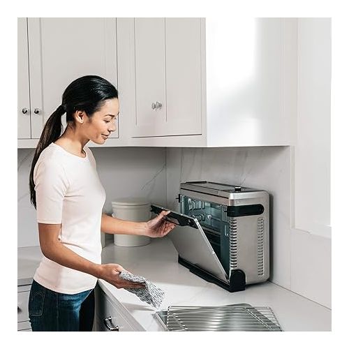 닌자 Ninja Foodi SP101/FT102CO Digital Fry, Convection Oven, Toaster, Air Fryer, Flip-Away for Storage, with XL Capacity, and a Stainless Steel Finish (Renewed)