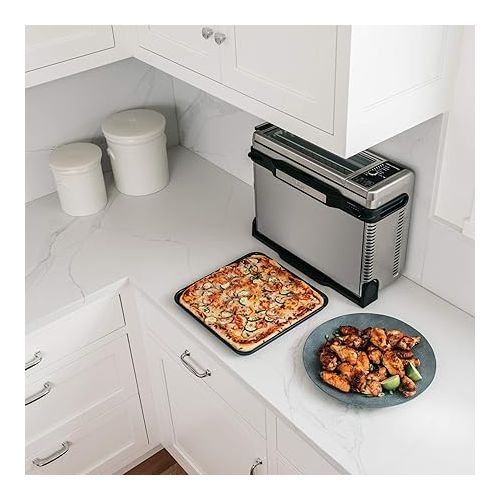 닌자 Ninja Foodi SP101/FT102CO Digital Fry, Convection Oven, Toaster, Air Fryer, Flip-Away for Storage, with XL Capacity, and a Stainless Steel Finish (Renewed)