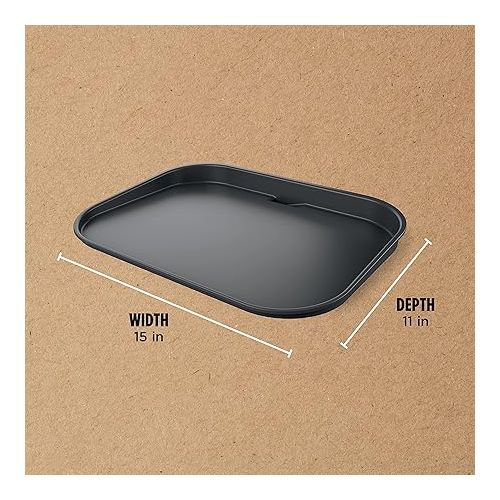 닌자 Ninja XSKGRDPLT Woodfire, Outdoor Flat Top Griddle Plate, Compatible with Ninja Woodfire Grills (OG700 series), Ceramic Coating, Insert, Black/Grey