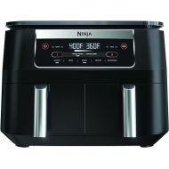 Ninja DZ090 Foodi 6 Quart 5-in-1 DualZone 2-Basket Air Fryer with 2 Independent Frying Baskets, Match Cook & Smart Finish to Roast, Bake, Dehydrate & More for Quick Snacks & Small Meals, Black