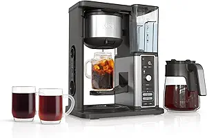 Ninja Hot & Iced XL Coffee Maker with Rapid Cold Brew, 4 Brew Styles, 8 Sizes Small Cup to Travel Mug, Single-Serve Coffee Brewer, 12-Cup Carafe, Permanent Filter, Removable Reservoir, Black, CM371