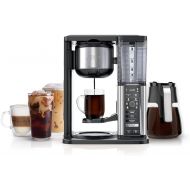 Ninja CM401 Specialty 10-Cup Coffee Maker with 4 Brew Styles for Ground Coffee, Built-in Water Reservoir, Fold-Away Frother & Glass Carafe, Black