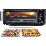 Ninja SP101 Foodi 8-in-1 Air Fry Large Toaster Oven Flip-Away for Storage Dehydrate Keep Warm 1800w XL Capacity (Renewed) Piano shiny BLACK