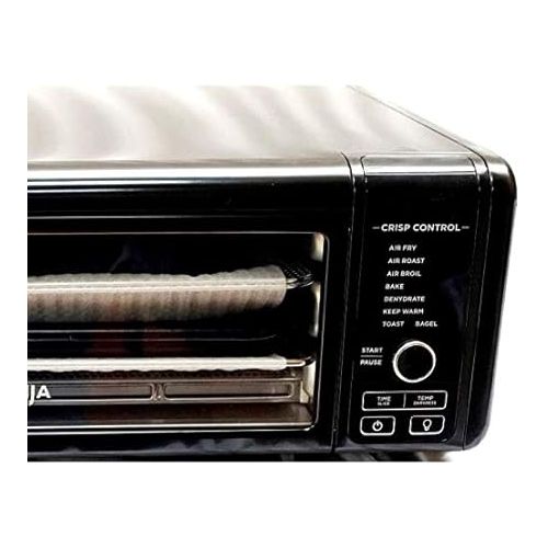 닌자 Ninja SP101 Foodi 8-in-1 Air Fry Large Toaster Oven Flip-Away for Storage Dehydrate Keep Warm 1800w XL Capacity (Renewed) Piano shiny BLACK
