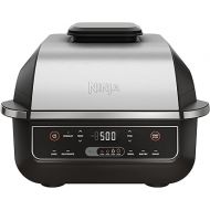 Ninja EG201 Foodi 6-in-1 Indoor Grill with Air Fry, Roast, Bake, Broil, & Dehydrate, 2nd Generation, Black/Silver (Renewed)