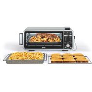 Ninja SP351 Foodi Smart 13-in-1 Dual Heat Air Fry Countertop Oven, Dehydrate, Reheat, Smart Thermometer, 1800-watts, Silver