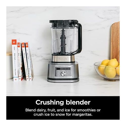 닌자 Ninja Foodi SS201 Power Blender & Processor. 3-in-1 Crushing Blender, Dough Mixer, and Food Processor 1400WP smartTORQUE 6 Auto-iQ Presets