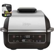 Ninja EG201 Foodi 6-in-1 Indoor Grill and 4-Quart Air Fryer (Renewed) Bundle with 2 YR CPS Enhanced Protection Pack