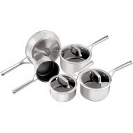 Ninja Foodi ZEROSTICK Stainless Steel 5-Piece Pan Set [C65000UK] Non-Stick, Induction Compatible, Dishwasher Safe