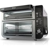 Ninja DCT401 12-in-1 Double Oven with FlexDoor, FlavorSeal & Smart Finish, Rapid Top Convection and Air Fry Bottom, Bake, Roast, Toast, Air Fry, Pizza and More, Stainless Steel (Renewed)