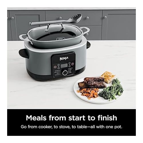 닌자 Ninja MC1001 Foodi Possible Slow Cooker PRO Multi-Cooker (Renewed) Bundle with 3 YR CPS Enhanced Protection Pack