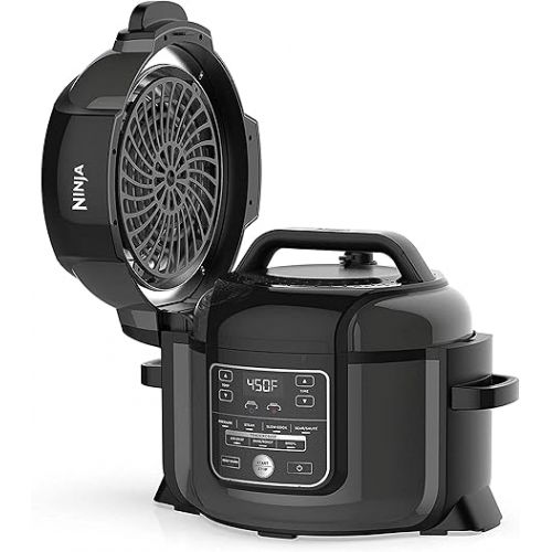 닌자 NINJA OP301 Foodi 9-in-1 Pressure, Slow Cooker, Air Fryer and More, with 6.5 Quart Capacity and a High Gloss Finish (Renewed)