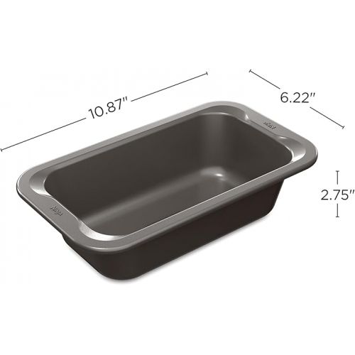 닌자 Ninja B30509 Foodi NeverStick Premium 9 inch x 5 inch Loaf Pan, Nonstick, Oven Safe up to 500?F, Dishwasher Safe, Grey (Pack of 2)