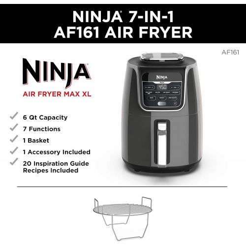 닌자 [아마존핫딜][아마존 핫딜] Ninja AF161 Max XL Air Fryer, 5.5-Quart, Grey