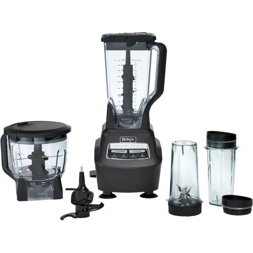 닌자 Ninja Mega Kitchen System (BL770) Blender/Food Processor with 1500W Auto-iQ Base, 72oz Pitcher, 64oz Processor Bowl, (2) 16oz Cup for Smoothies, Dough & More