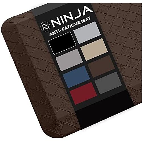 닌자 Ninja Brand Premium Anti-Fatigue Comfort Mat, 20x32 Inch, Ergonomically Engineered, Extra Support Floor Pad, Phthalate Free, Commercial Grade, for Kitchen, Gaming, Office Standing